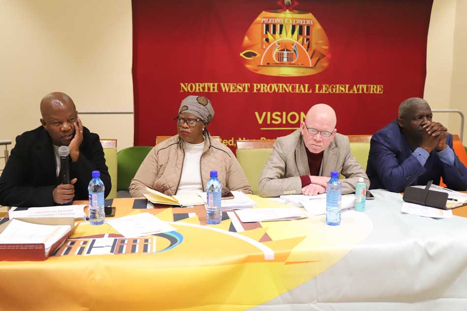 North West Provincial Legislature’s Standing Committee on Legislative Review and Implementation of House Resolutions Processed Petitions from the Ngaka Modiri Molema district.