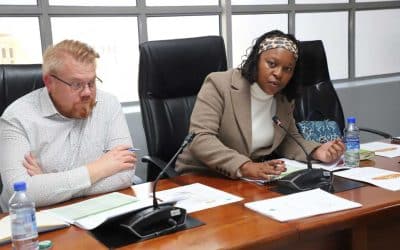 Hon. Kgalalelo Makgokgowa held an oversight meeting with Department of Cooperative Governance, Human Settlements and Traditional Affairs and North West Housing Corporation