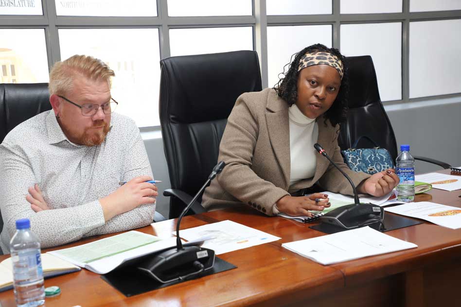 Hon. Kgalalelo Makgokgowa held an oversight meeting with Department of Cooperative Governance, Human Settlements and Traditional Affairs and North West Housing Corporation